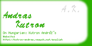 andras kutron business card